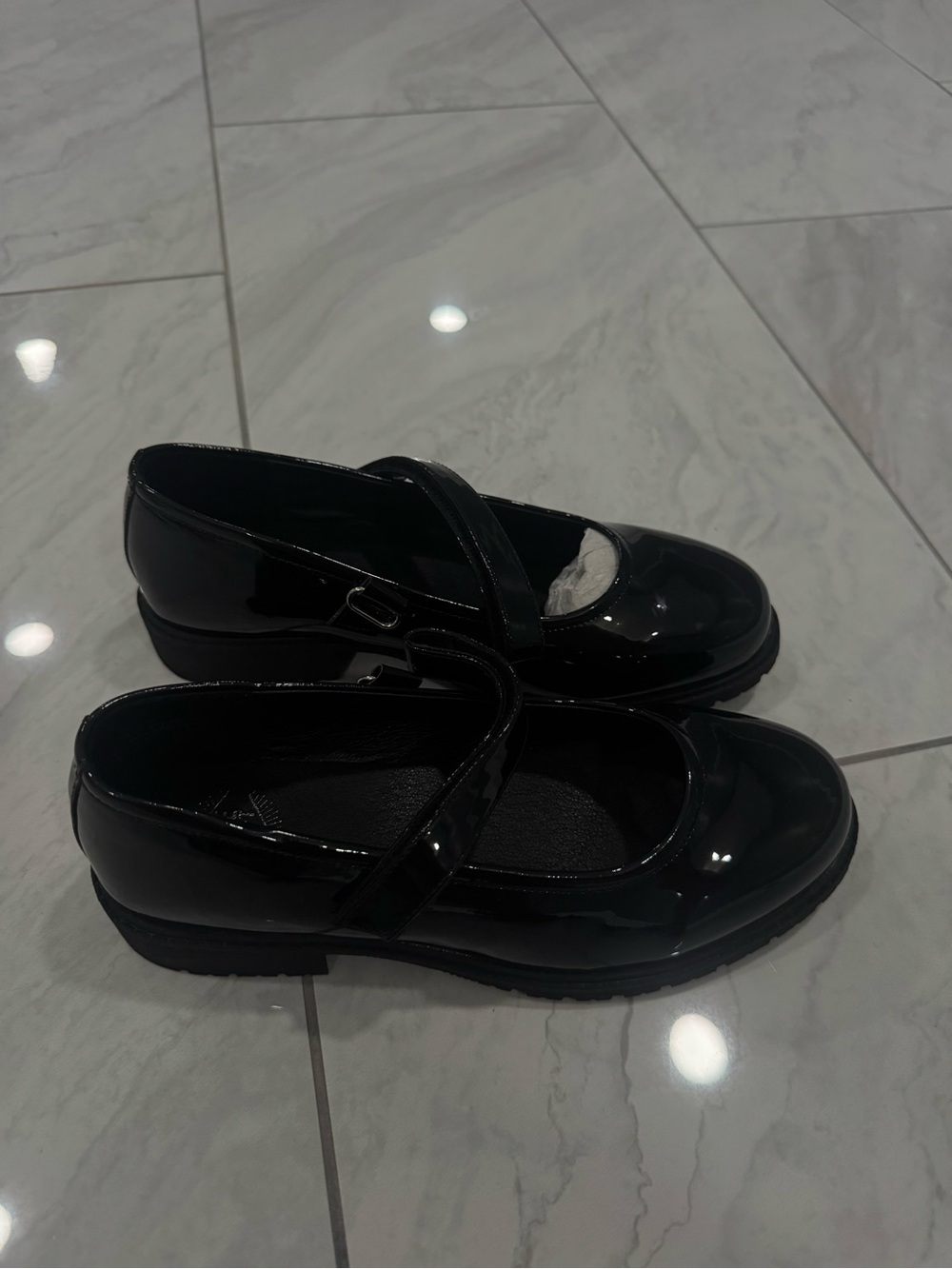 Girls Black Shoes with Strap